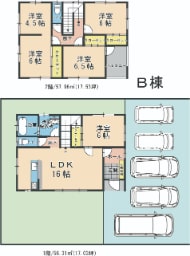 角田市角田旭町Ⅱ期 B棟 平面図