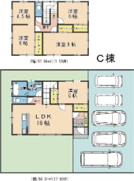 角田市角田旭町Ⅱ期 C棟 平面図